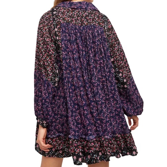 Free People Lost In You Mini ruffle hem Dress - Picture 3 of 6